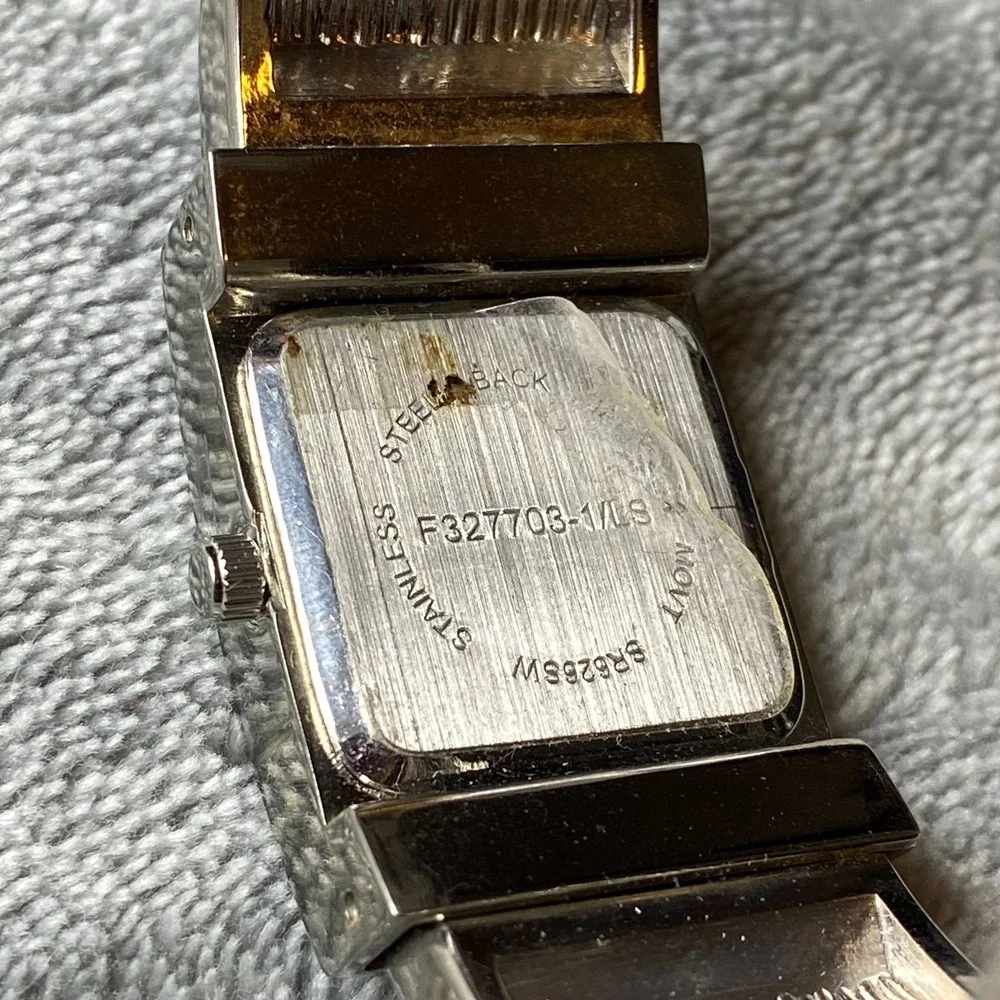 Avon Cuff Watch Antiqued Textured Quartz, With Original Box